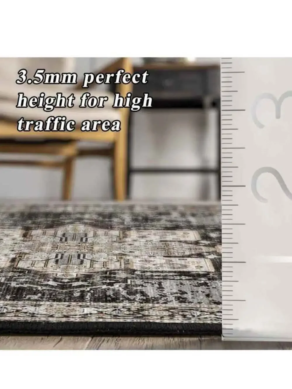 RUUGME Washable 11X11 Area Rugs Large Rugs for Living Room Soft Stain Resistant